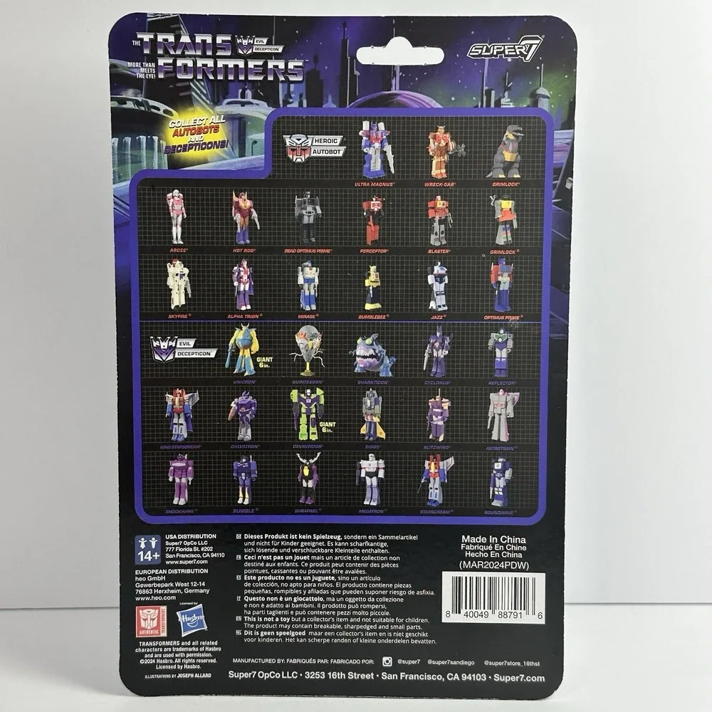 Transformers Ghost of Starscream ReAction Figure Super7 Glitter Decepticon NIP